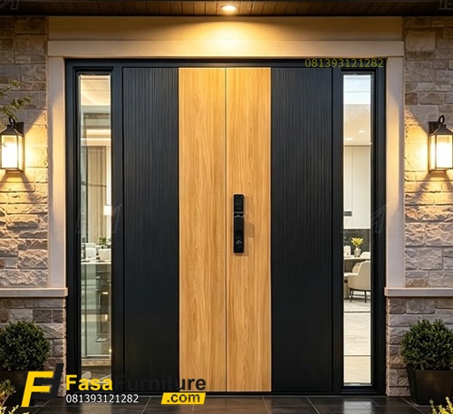 Pintu Depan Minimalis 2 Pintu Salur Mewah