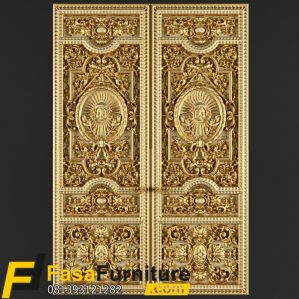 Pintu Kupu Tarung Model Klasik Royal Ukiran