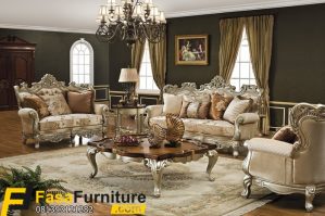 Set Kursi Tamu Sofa Model Ukiran Klasik