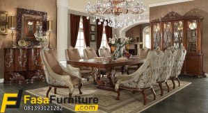 Set Meja Makan Mewah Royal Klasik