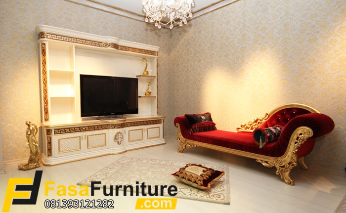 Desain Lemari TV Model Eropa FF - 134