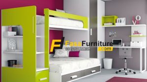 Desain Tempat Tidur Tingkat Meja Belajar
