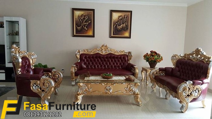 Kursi Tamu Sofa Klasik Model Ukiran FF - 121