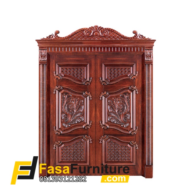 Kusen Pintu Kupu Tarung Ukiran Klasik