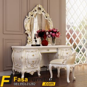Meja Rias Ukir Model Eropa Mewah