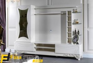 Model Bufet TV Minimalis Putih Terbaru