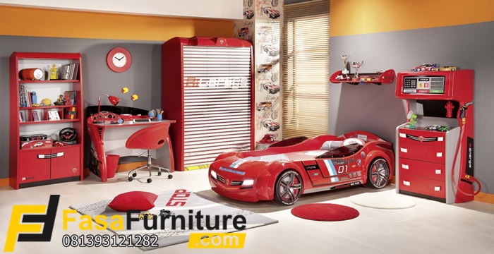 Set Tempat Tidur Anak Model Mobil Sport