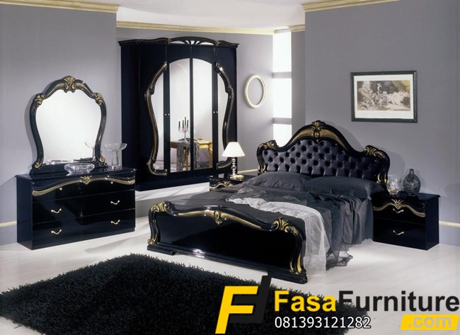 Tempat Tidur Mewah Warna Hitam Klasik