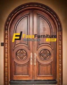 Pintu Utama Klasik Kayu Jati FF-323