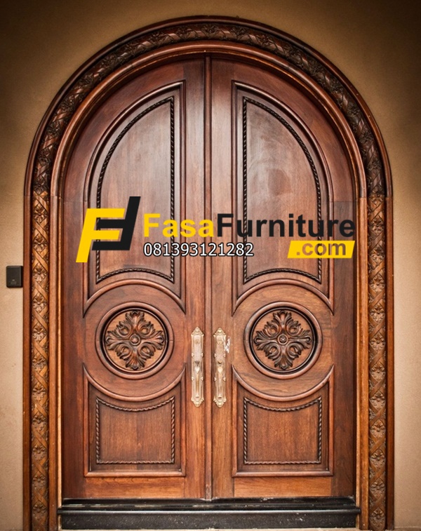 Pintu Utama Klasik Kayu Jati FF-323