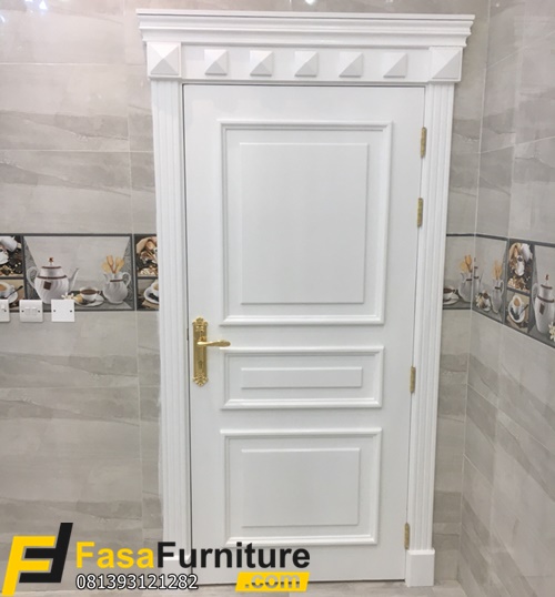 Pintu Kamar Mawar Putih Elegan FF-353