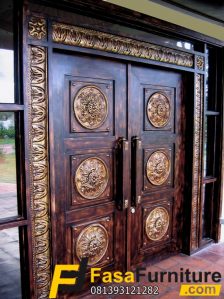 Pintu Kupu Tarung Ukiran Klasik FF-350