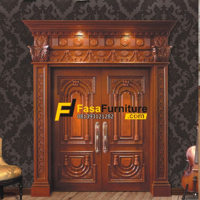 Pintu Rumah Elite Kayu Jati Ukir