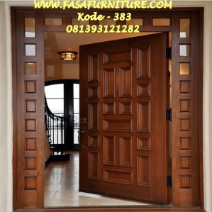 Harga Pintu Rumah Single Minimalis Kayu Jati Tpk