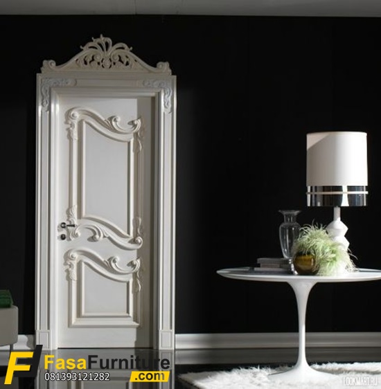 Pintu Kamar Ukir Warna Putih FF-359