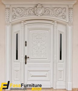 Pintu Rumah Klasik Ukiran Lengkung Mewah
