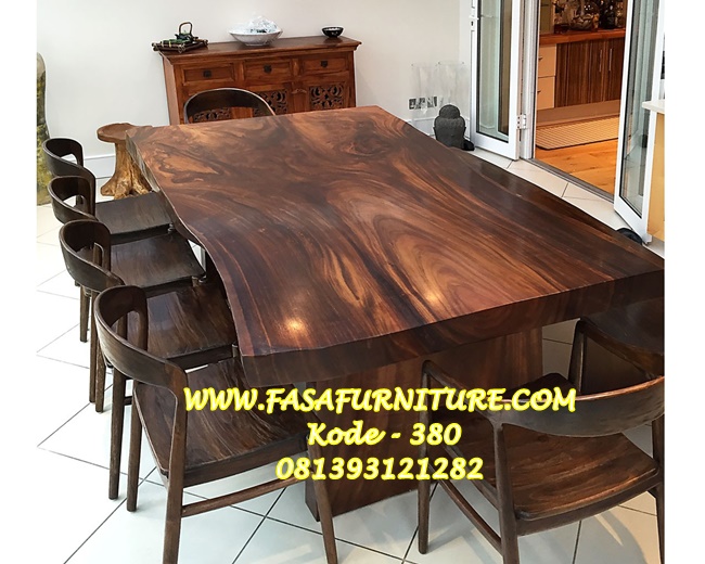 Set Meja Kursi Kayu Solid Trembesi FF-380