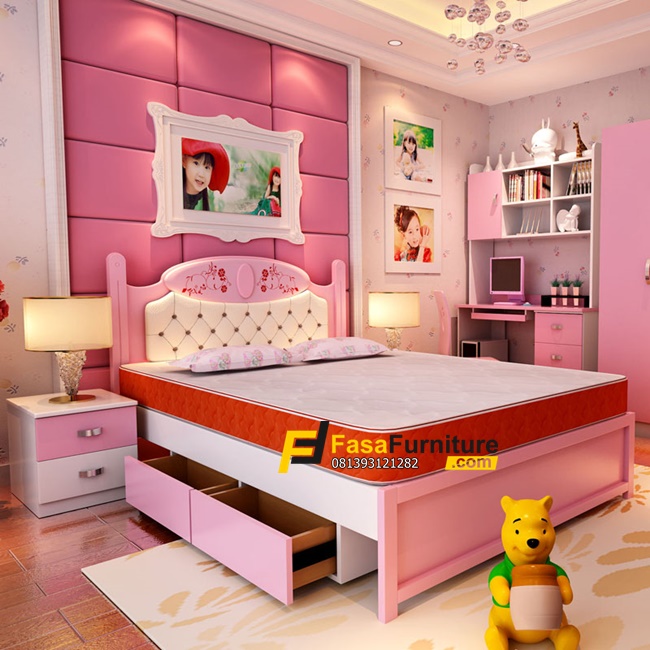 Set Tempat Tidur Anak Mama Model Sorong Minimalis FF-364
