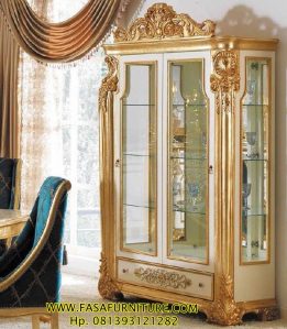 Lemari Hias Ukir 2 Pintu Mewah