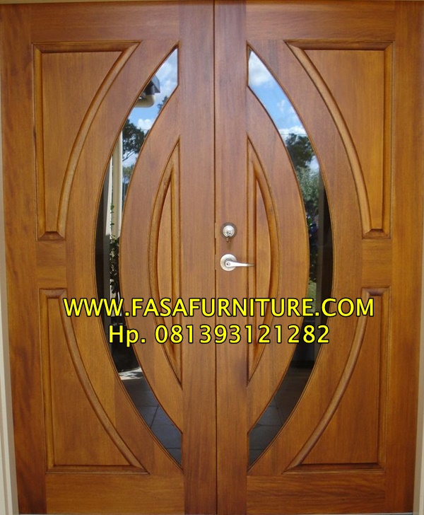 Pintu Kupu Tarung Jati Minimalis