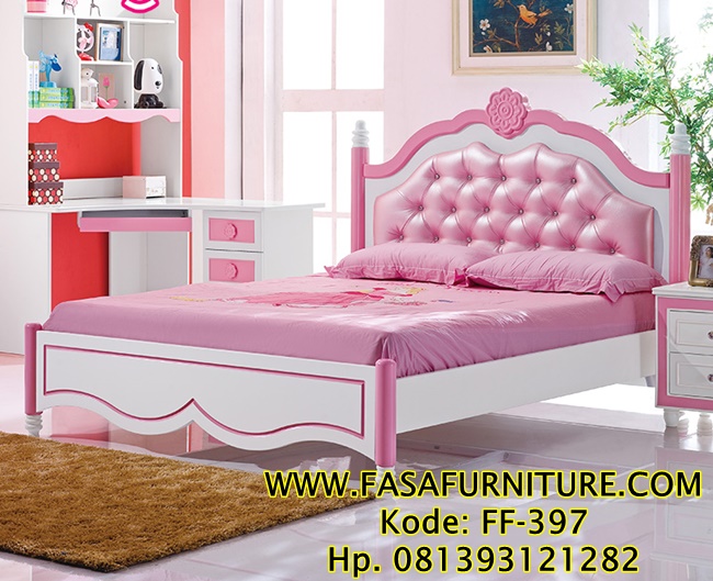 Tempat Tidur Anak Minimalis Warna Pink