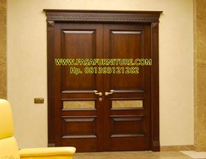 Kusen Pintu Kupu Tarung Minimalis Jati