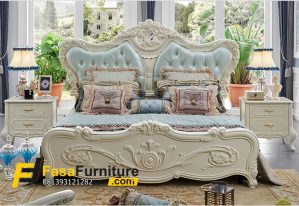 Desain Tempat Tidur Ukir Super Klasik Elegan