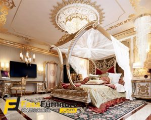 Set Kamar Tidur Kanopi Ukir Model Itali
