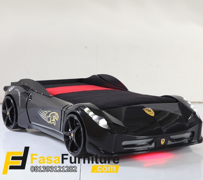 Tempat Tidur Anak Mobil Ferrari Warna Hitam