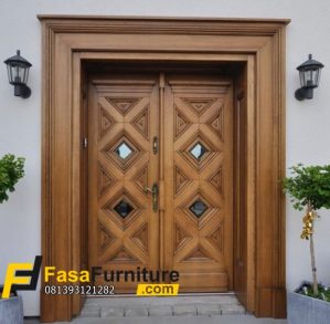 Pintu Kayu Jati Jepara Profilan Minimalis
