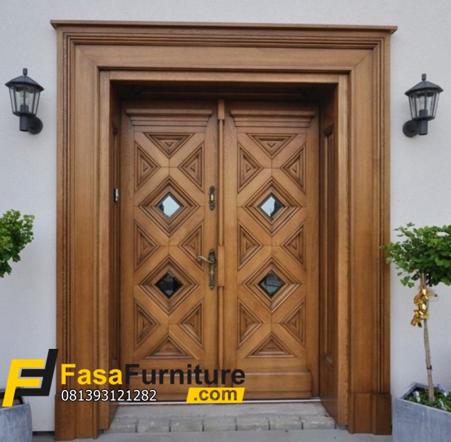 Pintu Kayu Jati Jepara Profilan Minimalis
