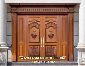 Pintu Kayu Jati Model Kupu Tarung Jepara