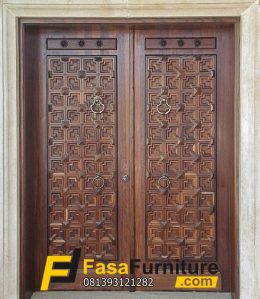 Pintu Kupu Tarung Jati Minimalis FF-520
