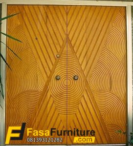 Pintu Kupu Tarung Minimalis Piramida Jati