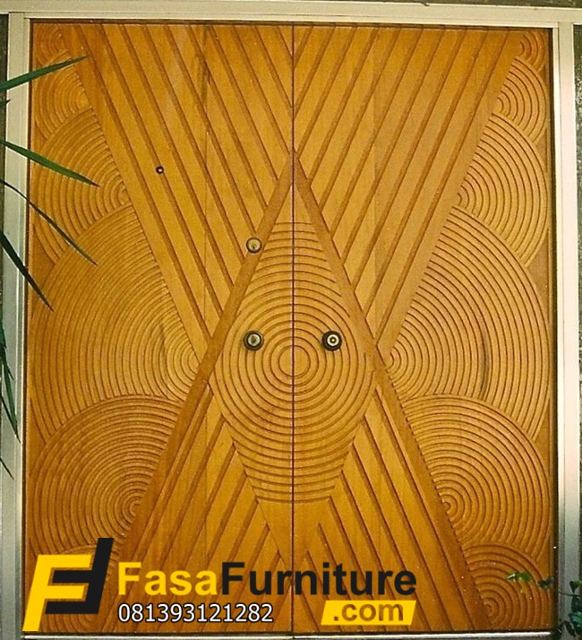 Pintu Kupu Tarung Minimalis Piramida Jati