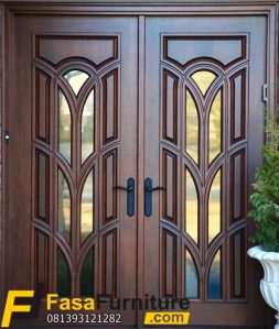 Pintu Rumah Minimalis Kupu Tarung Ram Kaca