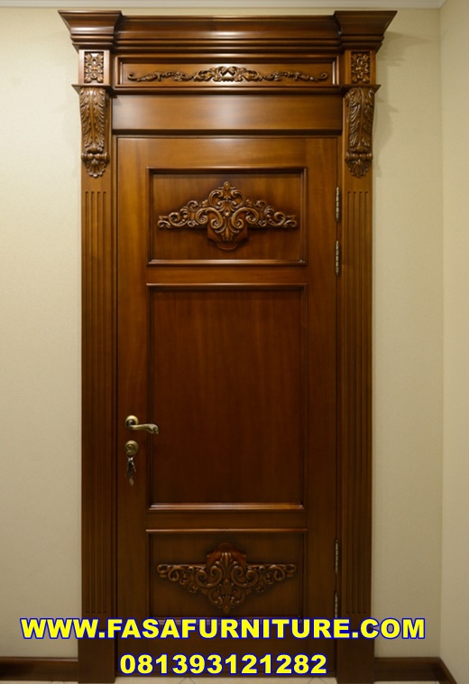 Jual Pintu Kamar Kayu Jati Ukir