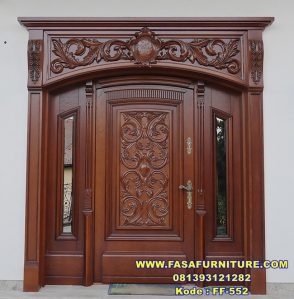 Pintu Jepara Model Lengkung Ukiran Klasik