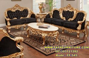 Set Sofa Tamu Ukir Klasik Eropa