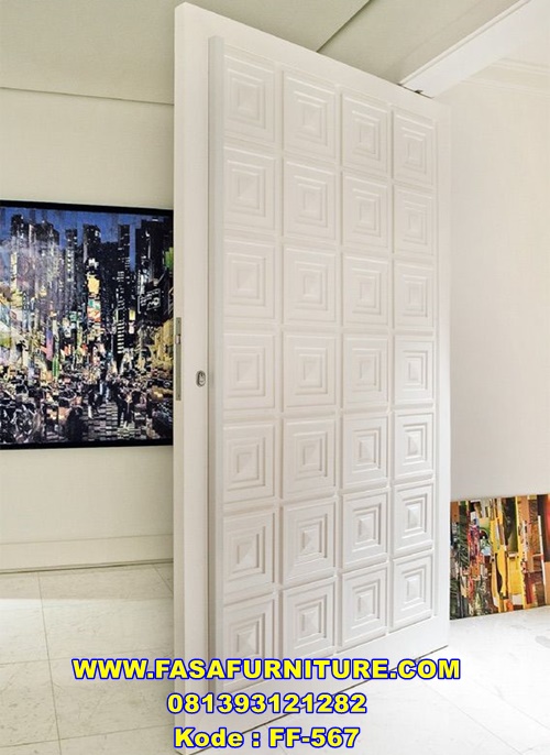 Desain Pintu Utama Klasik Minimalis Kotak