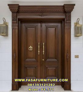 Model Pintu Utama Minimalis Jati