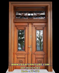 Pintu Kupu Tarung Model Boven Kayu Jati