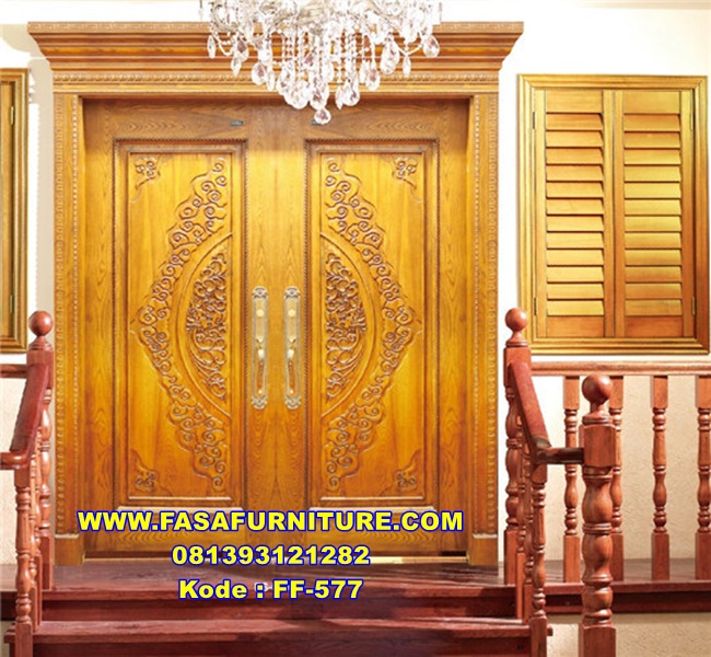 Set Pintu Rumah Ukir Kayu Jati