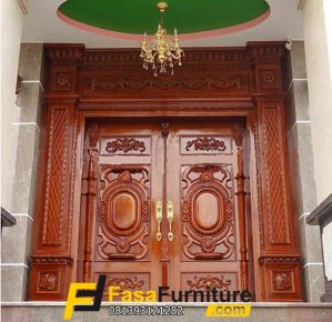 Jual Pintu Double Ukiran Rumah Orang Kaya