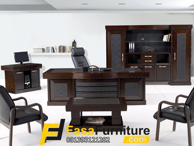 Set Meja Kantor Direktur Utama Minimalis