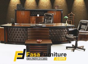 Model Meja Kantor Minimalis Motif Sofa Lengkung