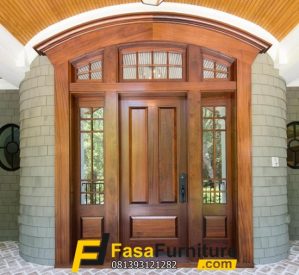Model Pintu Lengkung Jati Jendela Boven Kaca