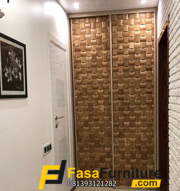 Pintu Double Minimalis Motif Anyaman Tikar