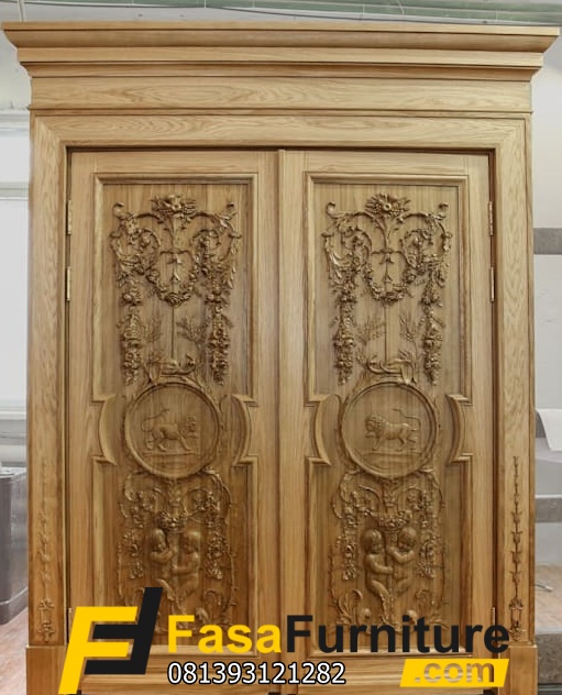 Pintu Kayu Jati Double Model Klasik