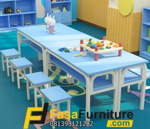 Set Meja Belajar Paud Dan TK 8 Kursi